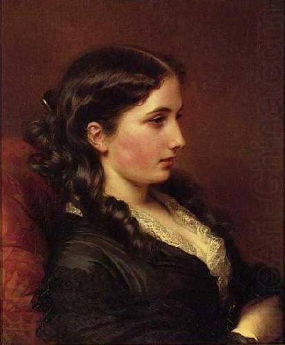 Franz Xaver Winterhalter Study of a Girl in Profile